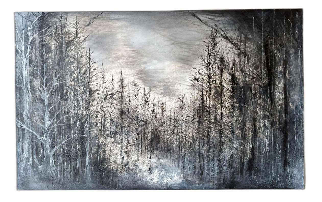 Dark forest painting by David A. Lyons