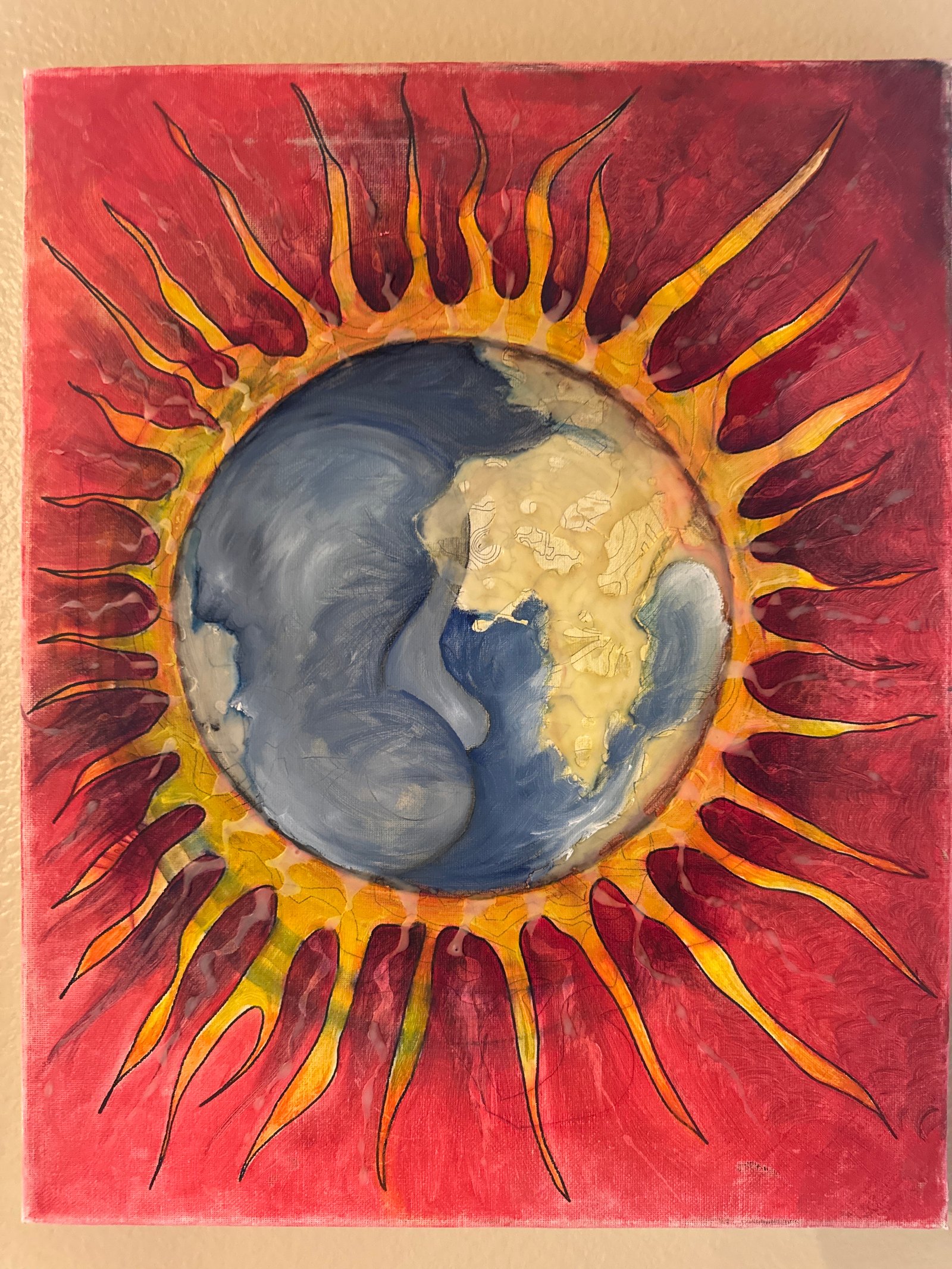 Sun and Earth painting by David A. Lyons